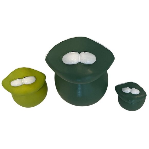 New Big Mouth Frog Family Waterproof Resin Decoration Statue Figurine - Set of 3 - Picture 4 of 12